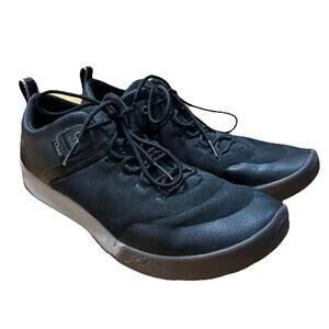 CHACO Mens SIDETREK US 11 Black Mesh Leather Low Top Sport Casual Hiking Sneaker